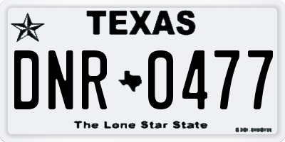 TX license plate DNR0477