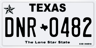 TX license plate DNR0482