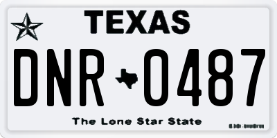 TX license plate DNR0487