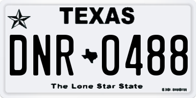 TX license plate DNR0488
