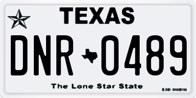 TX license plate DNR0489