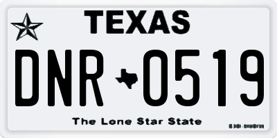 TX license plate DNR0519
