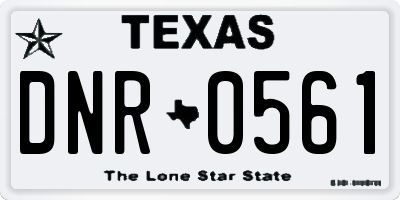 TX license plate DNR0561