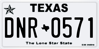 TX license plate DNR0571
