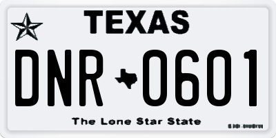 TX license plate DNR0601