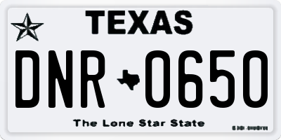 TX license plate DNR0650