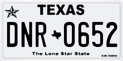 TX license plate DNR0652