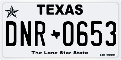 TX license plate DNR0653