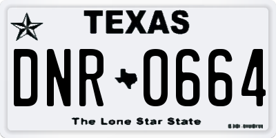 TX license plate DNR0664