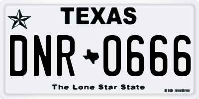 TX license plate DNR0666