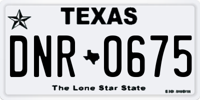 TX license plate DNR0675