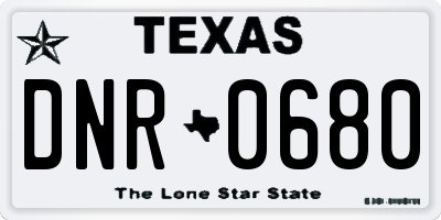 TX license plate DNR0680