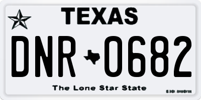 TX license plate DNR0682