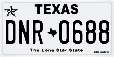 TX license plate DNR0688