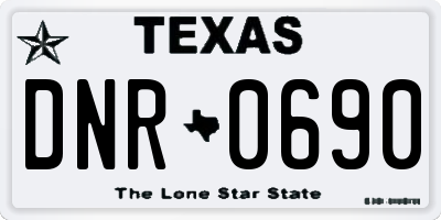TX license plate DNR0690