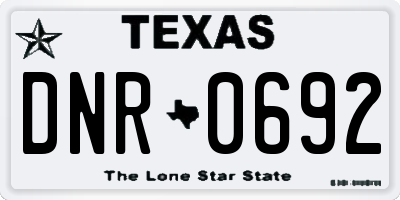 TX license plate DNR0692
