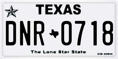 TX license plate DNR0718