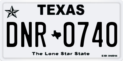 TX license plate DNR0740