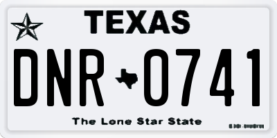TX license plate DNR0741