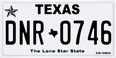 TX license plate DNR0746