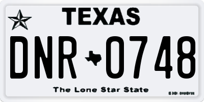 TX license plate DNR0748