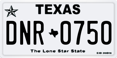 TX license plate DNR0750