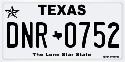 TX license plate DNR0752