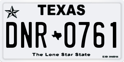 TX license plate DNR0761