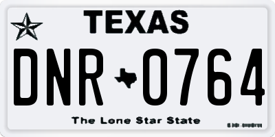 TX license plate DNR0764