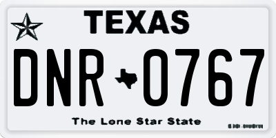 TX license plate DNR0767