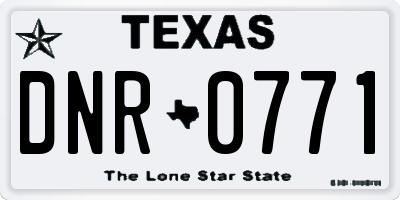 TX license plate DNR0771