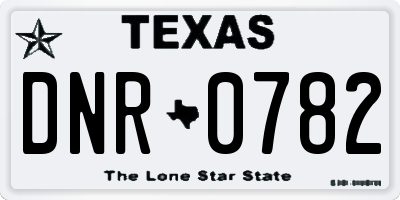 TX license plate DNR0782