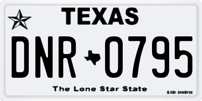 TX license plate DNR0795