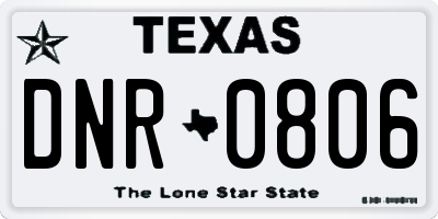 TX license plate DNR0806