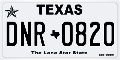 TX license plate DNR0820