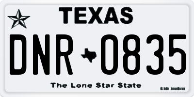 TX license plate DNR0835