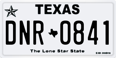 TX license plate DNR0841