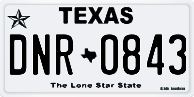 TX license plate DNR0843