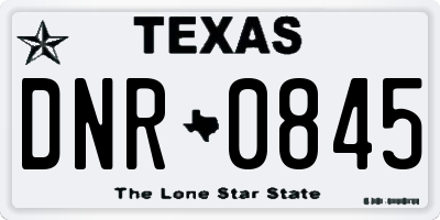 TX license plate DNR0845