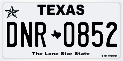 TX license plate DNR0852