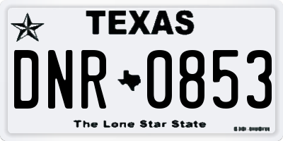 TX license plate DNR0853