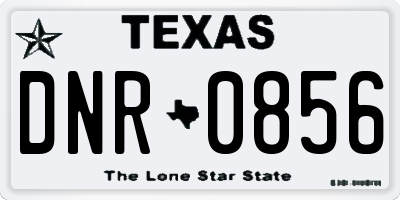 TX license plate DNR0856
