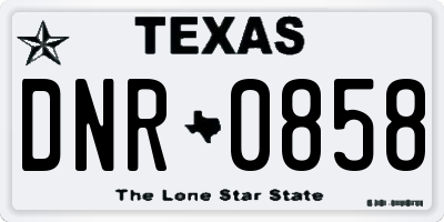 TX license plate DNR0858