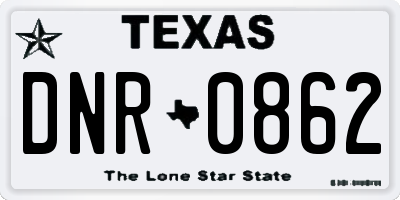 TX license plate DNR0862
