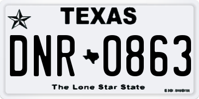 TX license plate DNR0863