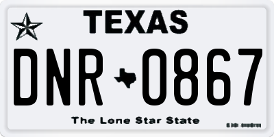 TX license plate DNR0867