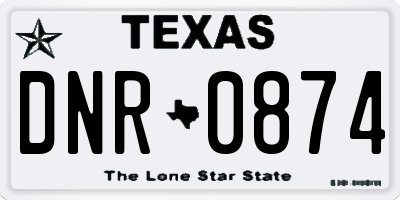 TX license plate DNR0874