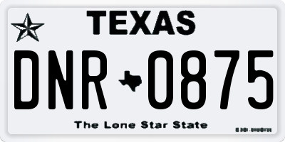 TX license plate DNR0875