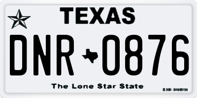 TX license plate DNR0876