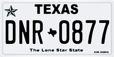TX license plate DNR0877
